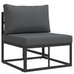 Casa si Gradina - Gradina si terasa - Mobilier exterior - Canapele si fotolii gradina - Seturi de mobilier de exterior cu perna cu perna 3 pcs Negru si antracit - Infinity.ro