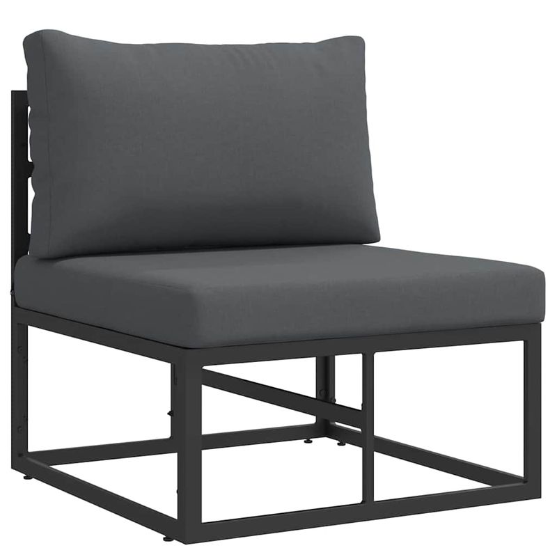 Casa si Gradina - Gradina si terasa - Mobilier exterior - Canapele si fotolii gradina - Seturi de mobilier de exterior cu perna cu perna 3 pcs Negru si antracit - Infinity.ro