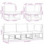 Casa si Gradina - Gradina si terasa - Mobilier exterior - Canapele si fotolii gradina - Seturi de mobilier de exterior cu perna cu perna 3 pcs Negru si antracit - Infinity.ro