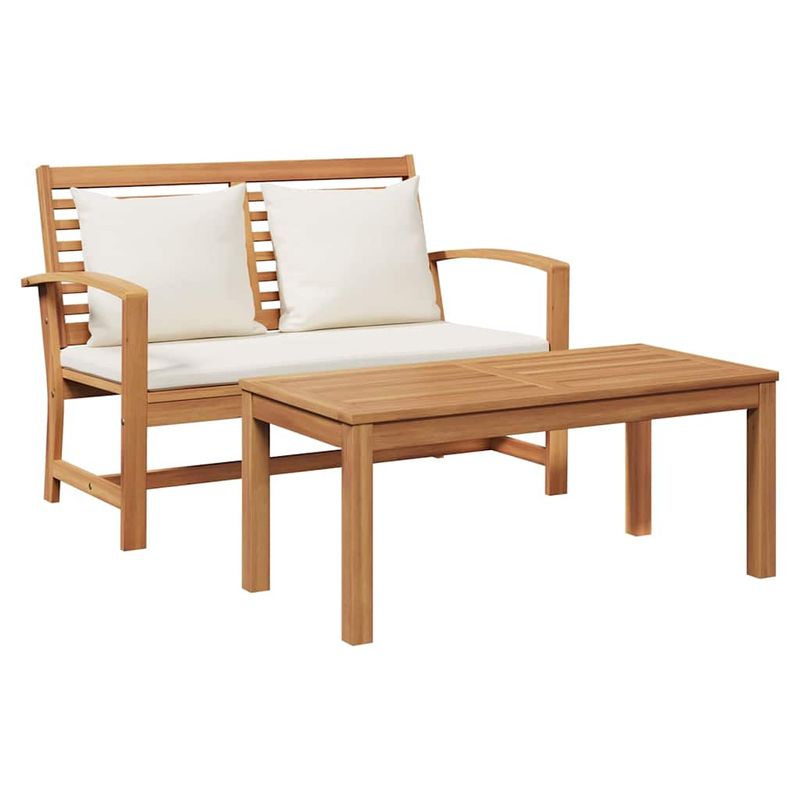 Casa si Gradina - Gradina si terasa - Mobilier exterior - Canapele si fotolii gradina - Set de canapele pentru gradina 2 pcs Maro Lemn masiv de tec - Infinity.ro