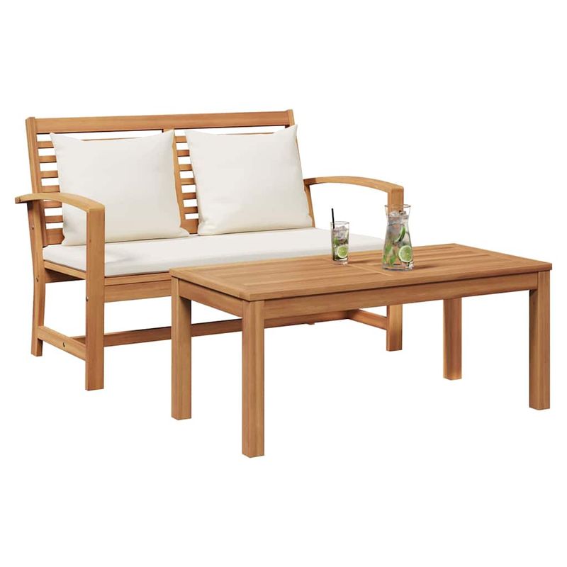 Casa si Gradina - Gradina si terasa - Mobilier exterior - Canapele si fotolii gradina - Set de canapele pentru gradina 2 pcs Maro Lemn masiv de tec - Infinity.ro