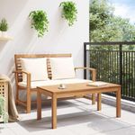 Casa si Gradina - Gradina si terasa - Mobilier exterior - Canapele si fotolii gradina - Set de canapele pentru gradina 2 pcs Maro Lemn masiv de tec - Infinity.ro