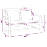 Casa si Gradina - Gradina si terasa - Mobilier exterior - Canapele si fotolii gradina - Set de canapele pentru gradina 2 pcs Maro Lemn masiv de tec - Infinity.ro