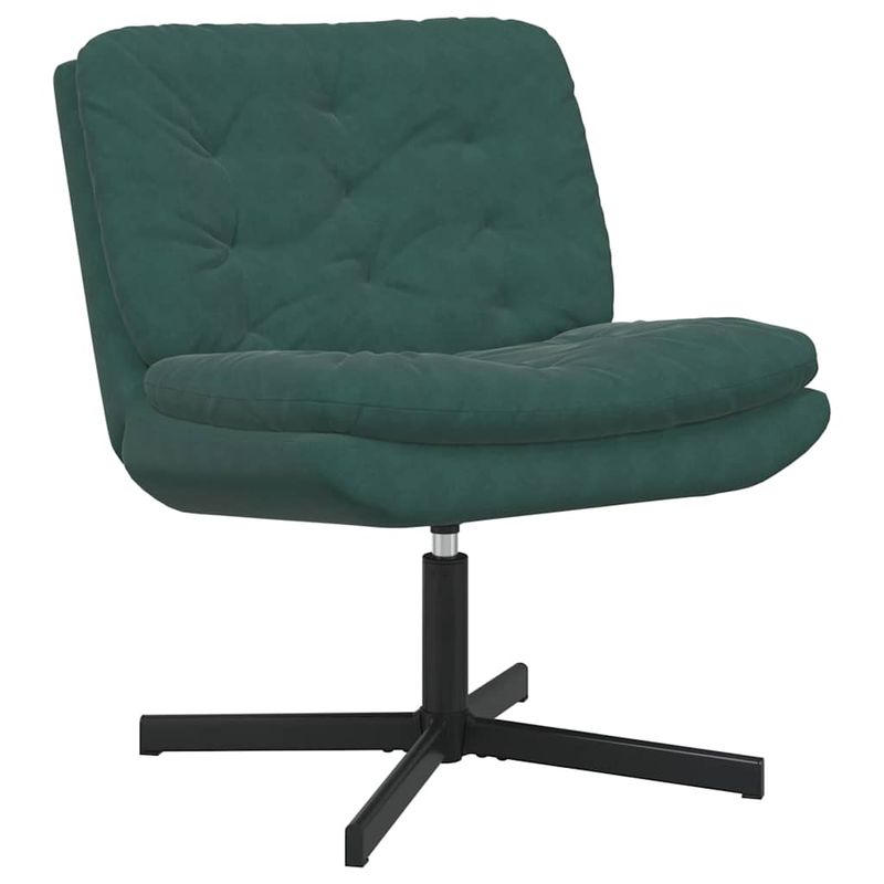 Casa si Gradina - Mobilier - Scaune si fotolii - Scaune - Scaun Relaxant Rotativ Verde inchis 63 x 75 x 76 cm Catifea - Infinity.ro