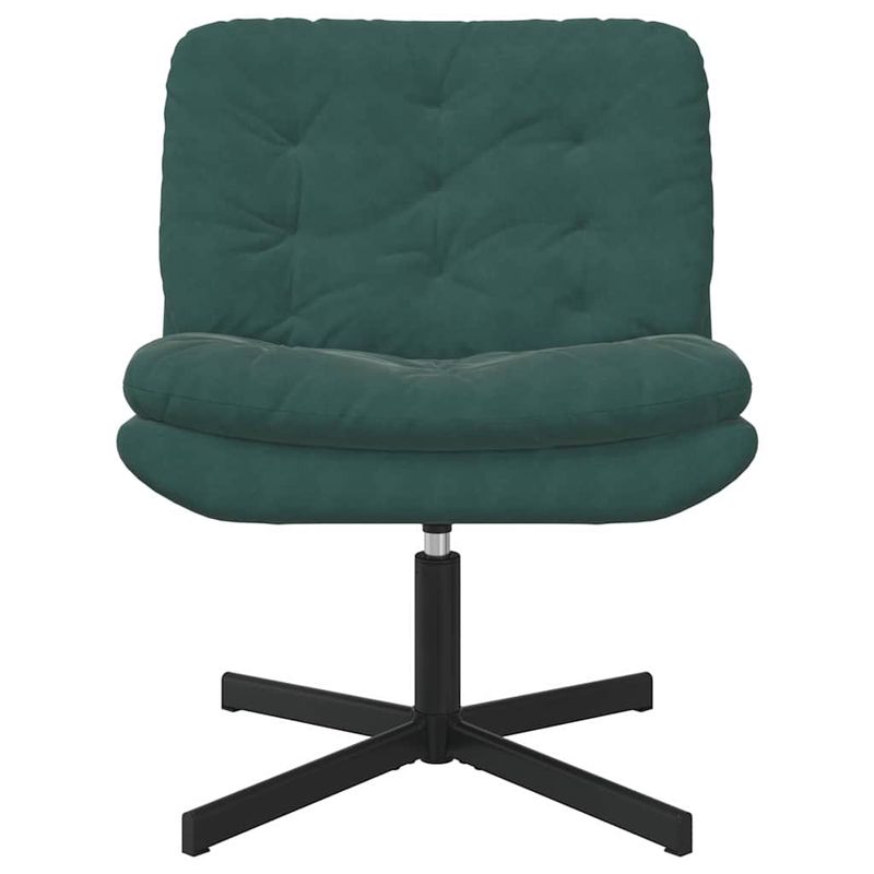 Casa si Gradina - Mobilier - Scaune si fotolii - Scaune - Scaun Relaxant Rotativ Verde inchis 63 x 75 x 76 cm Catifea - Infinity.ro