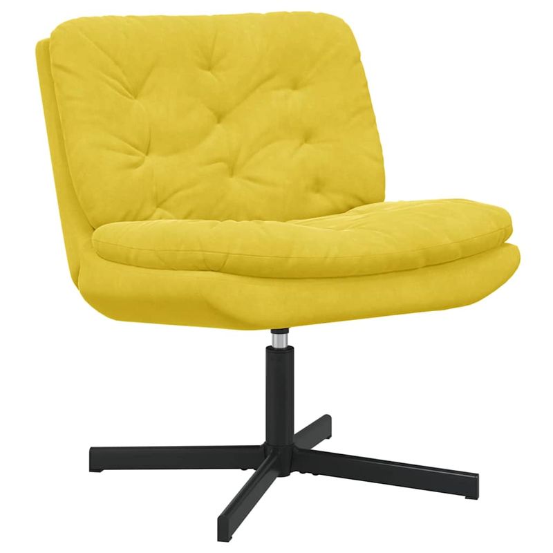 Casa si Gradina - Mobilier - Scaune si fotolii - Scaune - Scaun Relaxant Rotativ cu perna Altele Manual Galben 63 x 75 x 76 cm Catifea - Infinity.ro