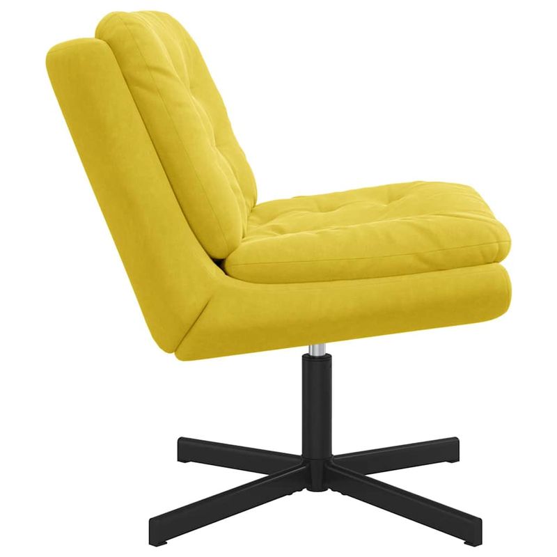 Casa si Gradina - Mobilier - Scaune si fotolii - Scaune - Scaun Relaxant Rotativ cu perna Altele Manual Galben 63 x 75 x 76 cm Catifea - Infinity.ro