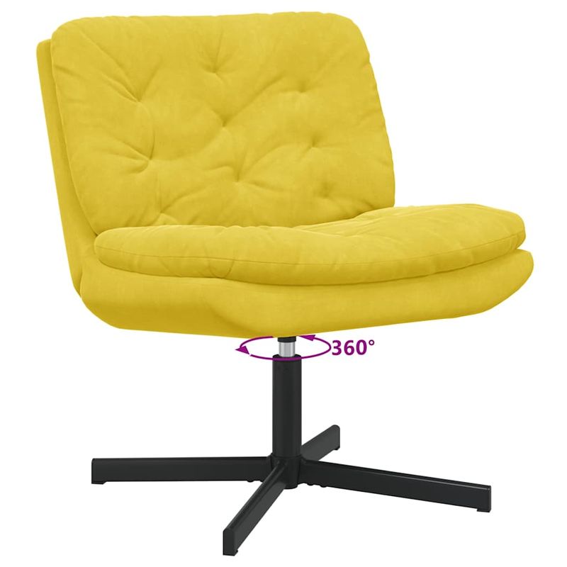 Casa si Gradina - Mobilier - Scaune si fotolii - Scaune - Scaun Relaxant Rotativ cu perna Altele Manual Galben 63 x 75 x 76 cm Catifea - Infinity.ro