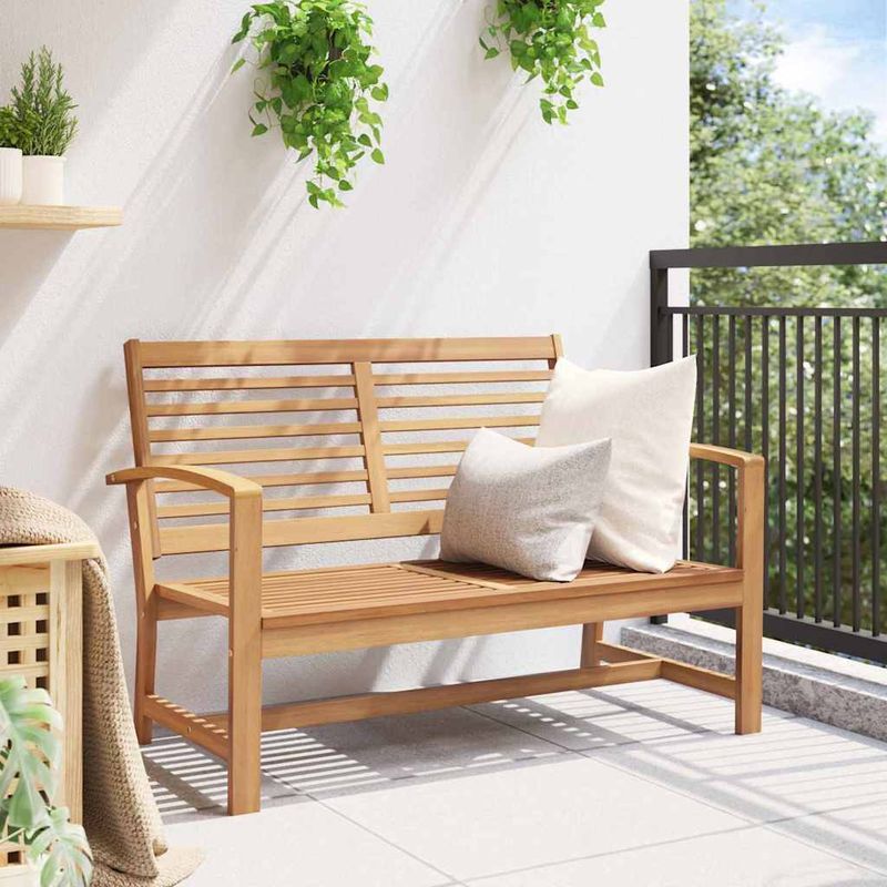 Casa si Gradina - Gradina si terasa - Mobilier exterior - Canapele si fotolii gradina - Banca de gradina Maro 110 x 64 x 76.5 cm Lemn masiv de tec - Infinity.ro