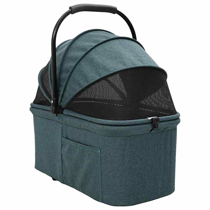 Petshop - Accesorii petshop - Culcusuri si custi - Genti si articole transport - Carucior pentru Pisici Pliante Ajustabil Verde 81 x 47 x 99 cm - Infinity.ro