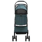 Petshop - Accesorii petshop - Culcusuri si custi - Genti si articole transport - Carucior pentru Pisici Pliante Ajustabil Verde 81 x 47 x 99 cm - Infinity.ro