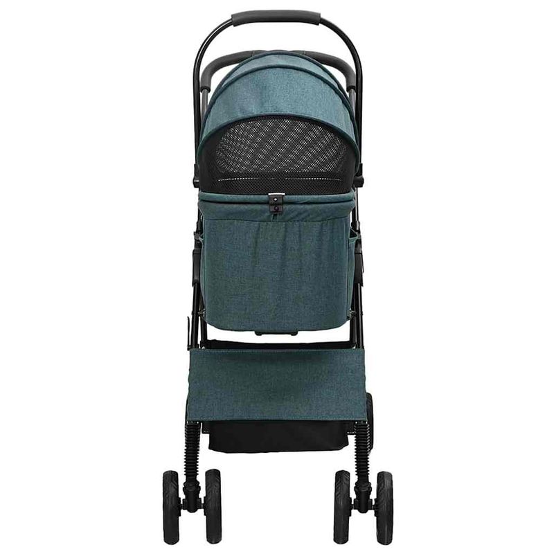 Petshop - Accesorii petshop - Culcusuri si custi - Genti si articole transport - Carucior pentru Pisici Pliante Ajustabil Verde 81 x 47 x 99 cm - Infinity.ro