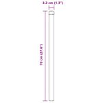 Casa si Gradina - Gradina si terasa - Garduri, panouri si accesorii - Stalpi de Gard 12 pcs Gri 70 cm Otel vopsit in pulbere - Infinity.ro