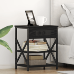 Casa si Gradina - Mobilier - Comode si corpuri - Noptiere - Cabinet de noptiere cu statie de incarcare 2 pcs Stejar negru - Infinity.ro