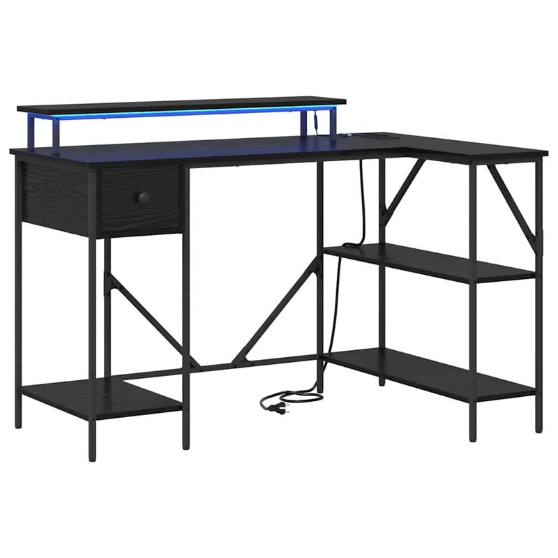 Casa si Gradina - Mobilier - Mese si birouri - Birouri - Birou Stejar negru 120 x 79 x 86.5 cm Lemn compozit - Infinity.ro