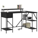 Casa si Gradina - Mobilier - Mese si birouri - Birouri - Birou Stejar negru 120 x 79 x 86.5 cm Lemn compozit - Infinity.ro