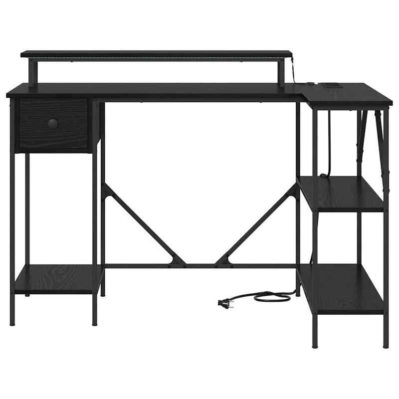 Casa si Gradina - Mobilier - Mese si birouri - Birouri - Birou Stejar negru 120 x 79 x 86.5 cm Lemn compozit - Infinity.ro