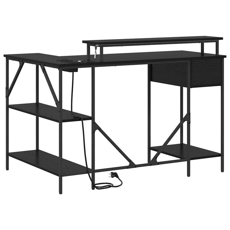 Casa si Gradina - Mobilier - Mese si birouri - Birouri - Birou Stejar negru 120 x 79 x 86.5 cm Lemn compozit - Infinity.ro