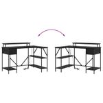 Casa si Gradina - Mobilier - Mese si birouri - Birouri - Birou Stejar negru 120 x 79 x 86.5 cm Lemn compozit - Infinity.ro