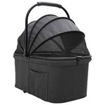 Petshop - Accesorii petshop - Culcusuri si custi - Genti si articole transport - Carucior pentru Pisici Pliante Ajustabil Negru 81 x 47 x 99 cm - Infinity.ro