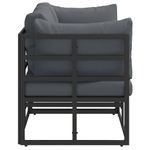 Casa si Gradina - Gradina si terasa - Mobilier exterior - Canapele si fotolii gradina - Seturi de mobilier de exterior cu perna cu perna 2 pcs Negru si antracit - Infinity.ro