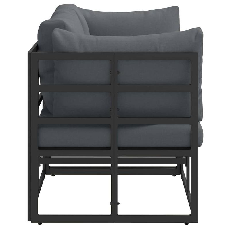 Casa si Gradina - Gradina si terasa - Mobilier exterior - Canapele si fotolii gradina - Seturi de mobilier de exterior cu perna cu perna 2 pcs Negru si antracit - Infinity.ro
