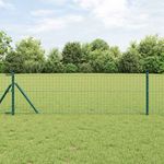 Casa si Gradina - Gradina si terasa - Garduri, panouri si accesorii - Stalpi de Gard 12 pcs Verde 70 cm Otel vopsit in pulbere - Infinity.ro