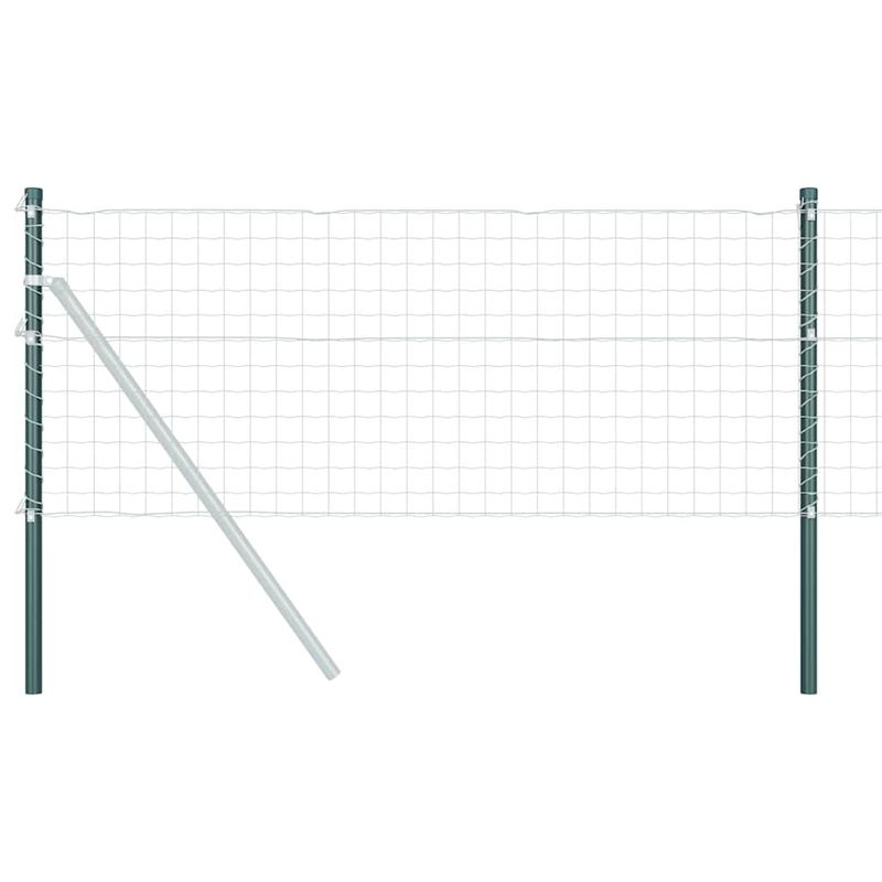 Casa si Gradina - Gradina si terasa - Garduri, panouri si accesorii - Stalpi de Gard 12 pcs Verde 70 cm Otel vopsit in pulbere - Infinity.ro