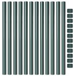 Casa si Gradina - Gradina si terasa - Garduri, panouri si accesorii - Stalpi de Gard 12 pcs Verde 70 cm Otel vopsit in pulbere - Infinity.ro