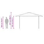 Casa si Gradina - Gradina si terasa - Umbrele si pavilioane - Pavilioane - Cort cu Copertina Portocaliu 400 x 400 x 227 / 236 / 245 cm - Infinity.ro