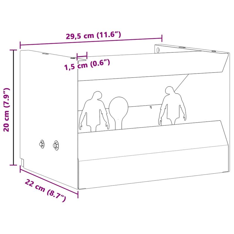 Sport si Outdoor - Accesorii si echipamente sportive - Accesorii antrenament si tabele tactice - Cutie pentru capcane de bile Negru 29 x 22 x 20 cm Otel - Infinity.ro