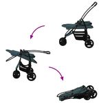 Petshop - Accesorii petshop - Culcusuri si custi - Genti si articole transport - Carucior pentru Pisici Pliante Ajustabil Verde 78 x 54 x 101 cm - Infinity.ro