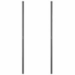 Casa si Gradina - Gradina si terasa - Garduri, panouri si accesorii - Stalpi de Gard 2 pcs Gri 160 cm Otel vopsit in pulbere - Infinity.ro