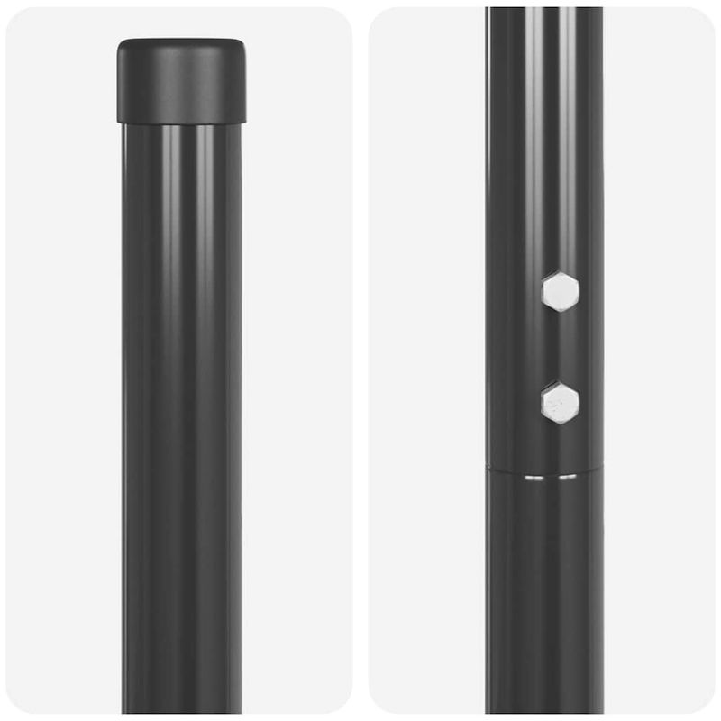 Casa si Gradina - Gradina si terasa - Garduri, panouri si accesorii - Stalpi de Gard 2 pcs Gri 160 cm Otel vopsit in pulbere - Infinity.ro