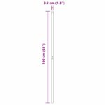 Casa si Gradina - Gradina si terasa - Garduri, panouri si accesorii - Stalpi de Gard 2 pcs Gri 160 cm Otel vopsit in pulbere - Infinity.ro