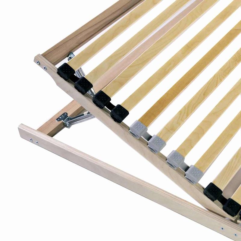 Casa si Gradina - Mobilier - Saltele si somiere - Somiere - Somiera pat Negru si Gri 90 x 190 cm Lemn si Metal - Infinity.ro