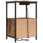 Casa si Gradina - Mobilier - Comode si corpuri - Noptiere - Cabinet de noptiere cu statie de incarcare 2 pcs Stejar afumat - Infinity.ro