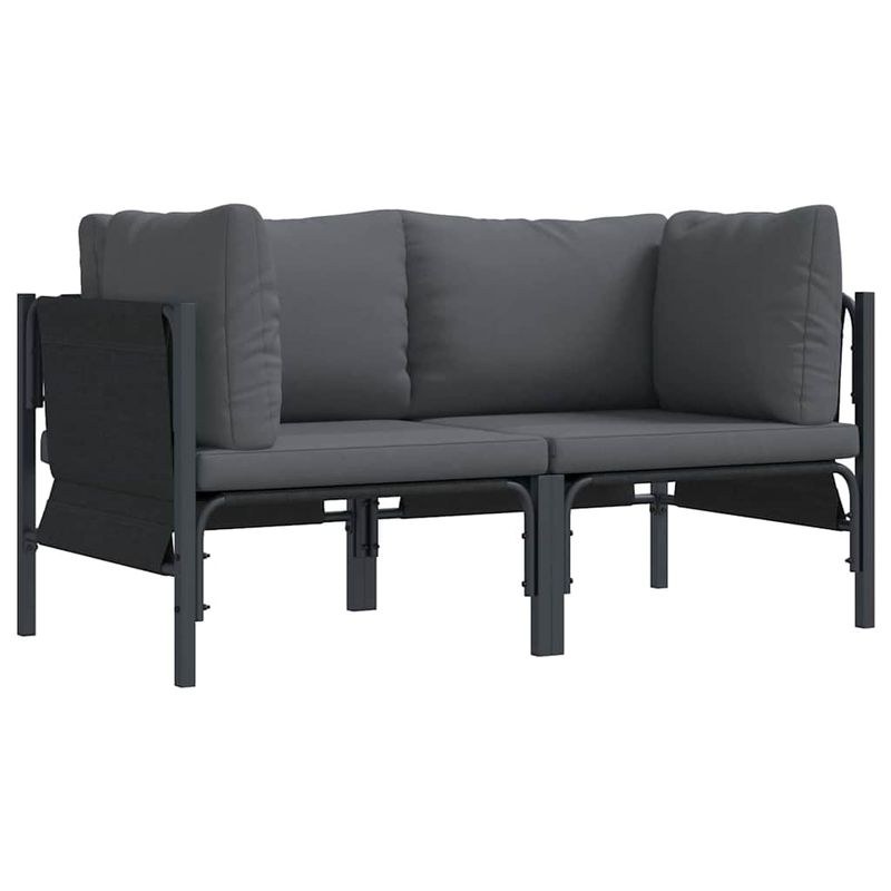Casa si Gradina - Gradina si terasa - Mobilier exterior - Canapele si fotolii gradina - Seturi de mobilier de exterior cu perna cu perna 2 pcs Antracit - Infinity.ro