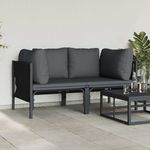 Casa si Gradina - Gradina si terasa - Mobilier exterior - Canapele si fotolii gradina - Seturi de mobilier de exterior cu perna cu perna 2 pcs Antracit - Infinity.ro