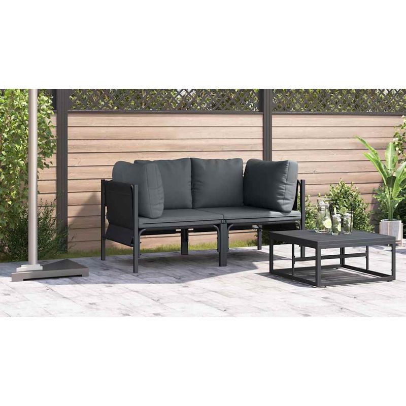 Casa si Gradina - Gradina si terasa - Mobilier exterior - Canapele si fotolii gradina - Seturi de mobilier de exterior cu perna cu perna 2 pcs Antracit - Infinity.ro