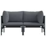 Casa si Gradina - Gradina si terasa - Mobilier exterior - Canapele si fotolii gradina - Seturi de mobilier de exterior cu perna cu perna 2 pcs Antracit - Infinity.ro