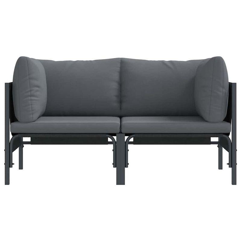 Casa si Gradina - Gradina si terasa - Mobilier exterior - Canapele si fotolii gradina - Seturi de mobilier de exterior cu perna cu perna 2 pcs Antracit - Infinity.ro