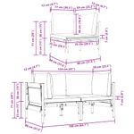 Casa si Gradina - Gradina si terasa - Mobilier exterior - Canapele si fotolii gradina - Seturi de mobilier de exterior cu perna cu perna 2 pcs Antracit - Infinity.ro