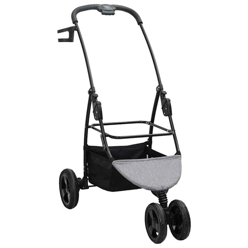 Petshop - Accesorii petshop - Culcusuri si custi - Genti si articole transport - Carucior pentru Pisici Pliante Ajustabil Gri 78 x 54 x 101 cm - Infinity.ro