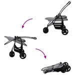 Petshop - Accesorii petshop - Culcusuri si custi - Genti si articole transport - Carucior pentru Pisici Pliante Ajustabil Gri 78 x 54 x 101 cm - Infinity.ro