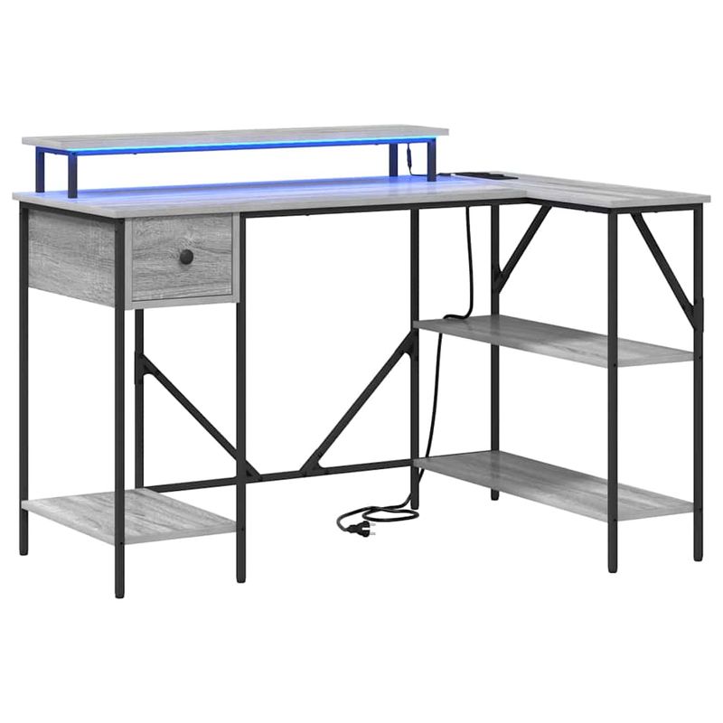 Casa si Gradina - Mobilier - Mese si birouri - Birouri - Birou sonoma gri 120 x 79 x 86.5 cm Lemn compozit - Infinity.ro