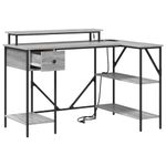 Casa si Gradina - Mobilier - Mese si birouri - Birouri - Birou sonoma gri 120 x 79 x 86.5 cm Lemn compozit - Infinity.ro