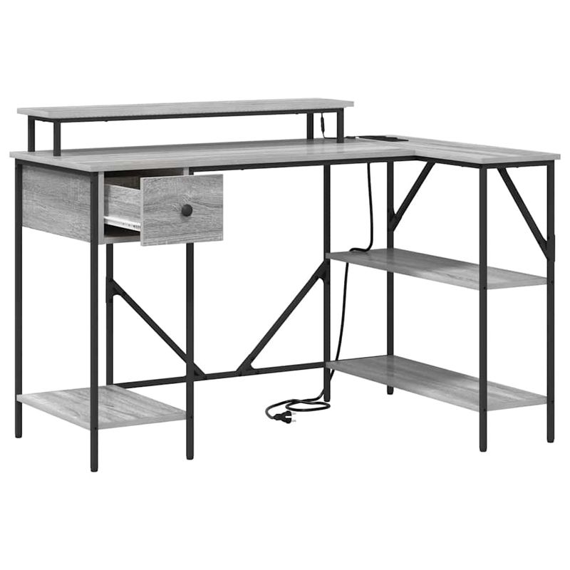 Casa si Gradina - Mobilier - Mese si birouri - Birouri - Birou sonoma gri 120 x 79 x 86.5 cm Lemn compozit - Infinity.ro