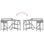 Casa si Gradina - Mobilier - Mese si birouri - Birouri - Birou sonoma gri 120 x 79 x 86.5 cm Lemn compozit - Infinity.ro