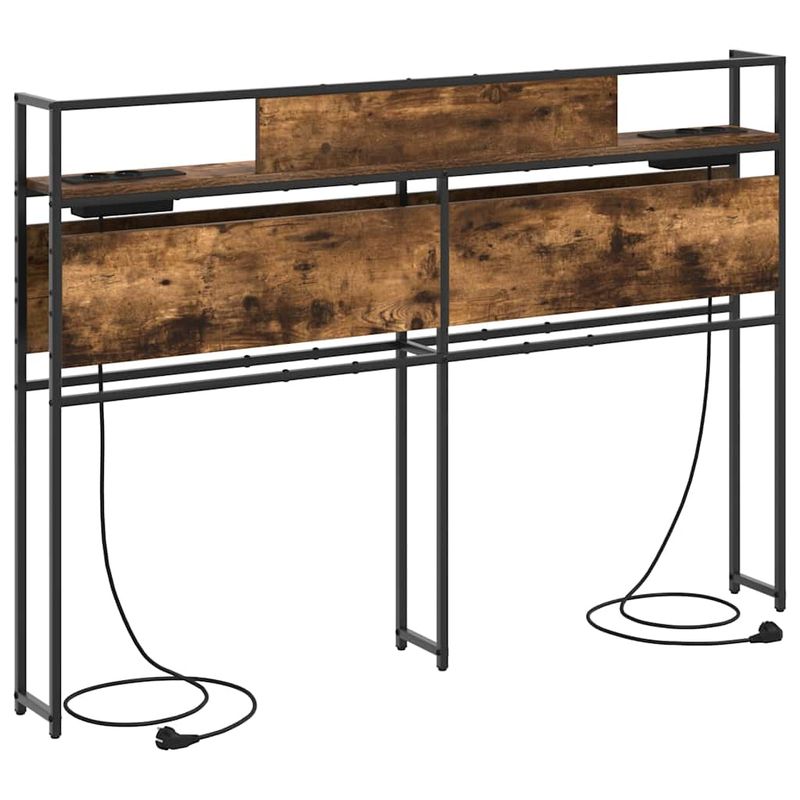 Casa si Gradina - Mobilier - Paturi si accesorii - Accesorii paturi - Tablie de pat cu LED, negru, 180x5x118/128 cm, piele ecologica - Infinity.ro